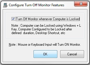 Configure Turn Off Monitor Whenever Locked