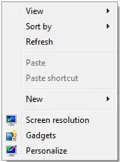 Desktop Right Click Menu Shutdown Computer Removed