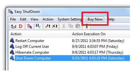 Registration Key of Easy Shutdown
